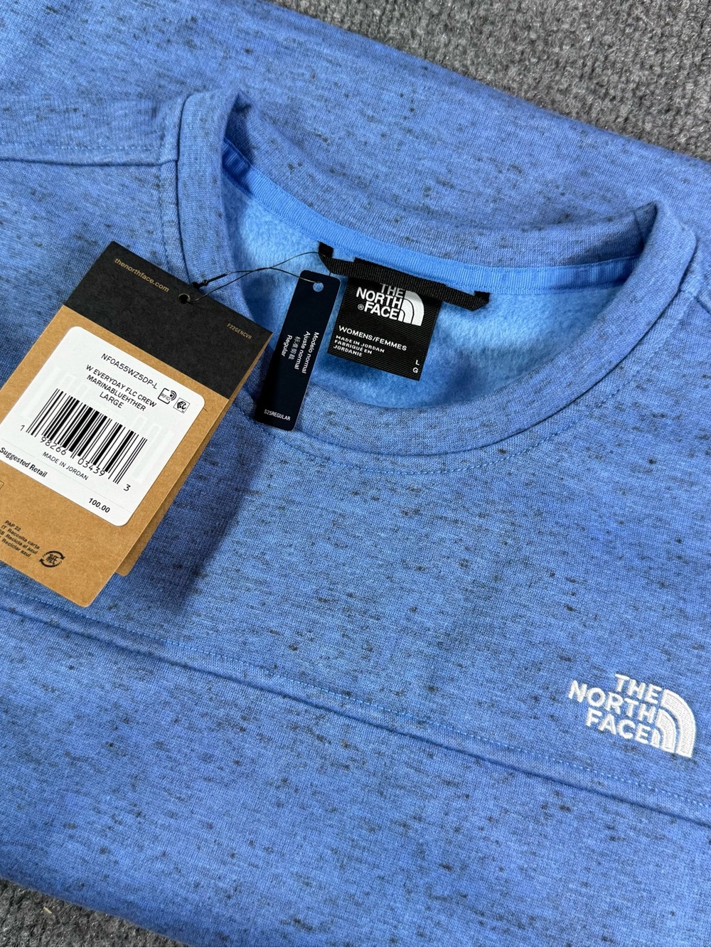 The North Face Women’s Light Blue Crew Sweatshirt